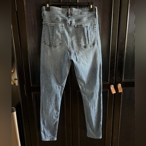 Rag & Bone 28 High Rise Skinny Ankle West Marin Classic Blue Denim Jeans - Picture 13 of 14